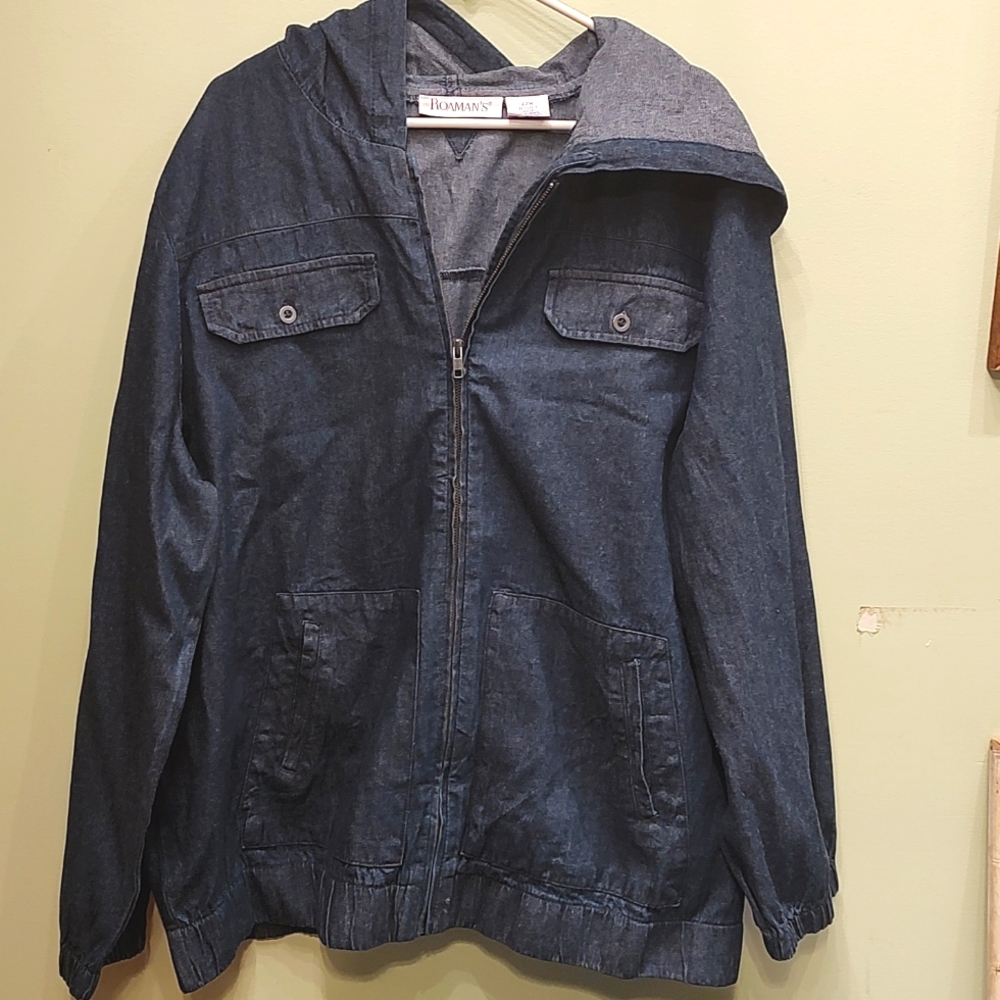 Roamans Hooded Denim coat